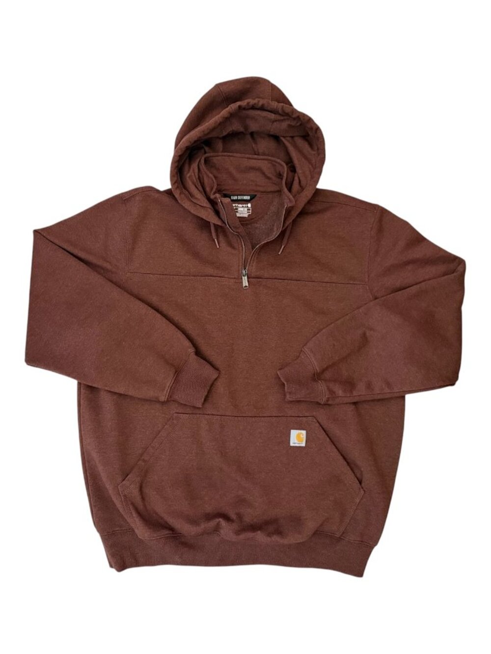 Carhartt Rain Defender Loose Fit 1/4-Zip Hoodie Brown XL Tall XLT Workwear